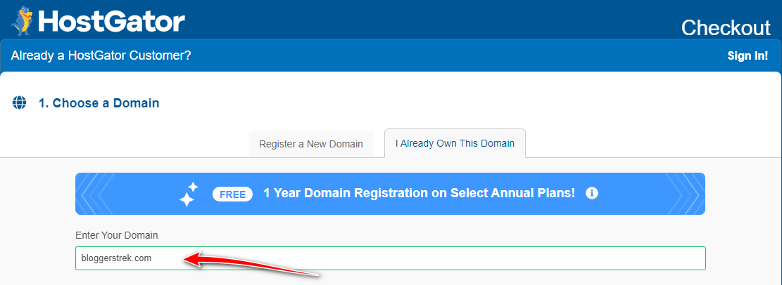 HostGator 1 cent hosting domian name
